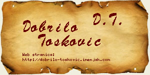 Dobrilo Tošković vizit kartica